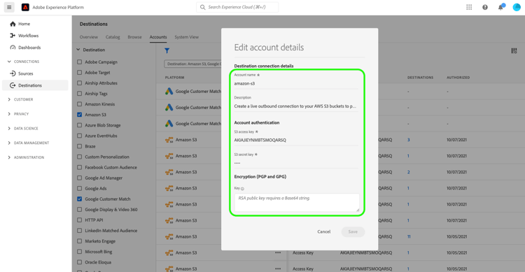 Edit details Access Key