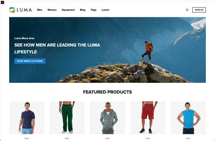 Sample website image showing a specific view.