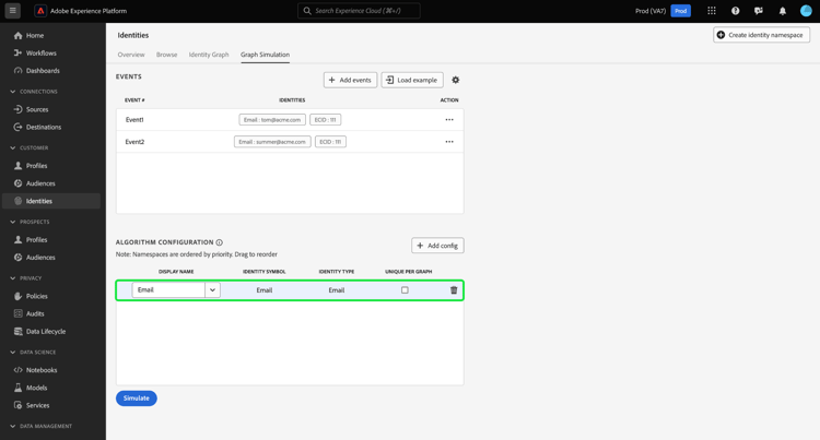 The first configuration entry.