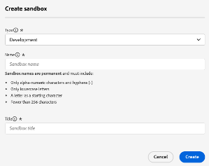 CDP-Create a Sandbox
