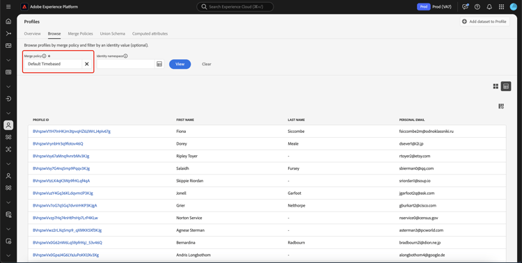 The Merge policy selector is highlighted.