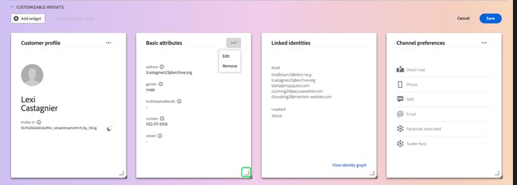 The resize button is highlighted within the Basic attributes card.