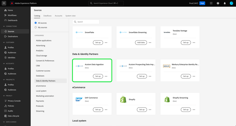 The Acxiom Data Ingestion source.