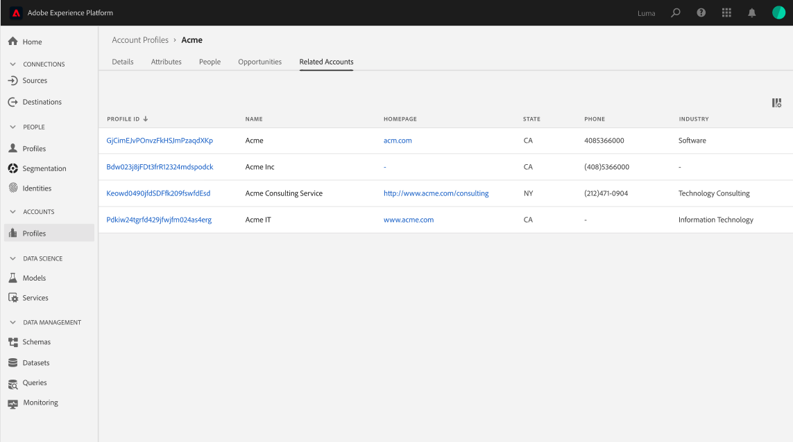 Related Accounts In Real-Time CDP B2B Edition | Adobe Real-Time ...