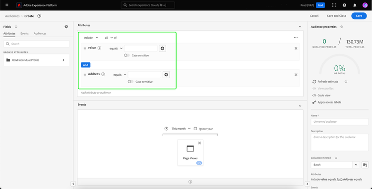 The PartnerID computed attribute and the Personal Email Address attribute are highlighted on the Segment Builder canvas.