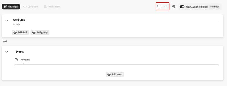 The Undo and Redo buttons are highlighted.