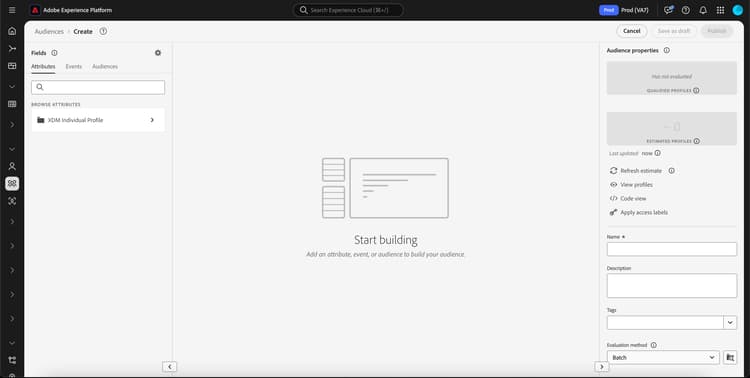 The Segment Builder UI is displayed.