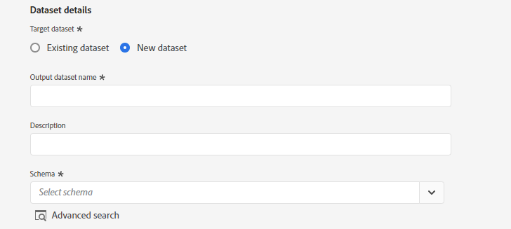 The new dataset interface.