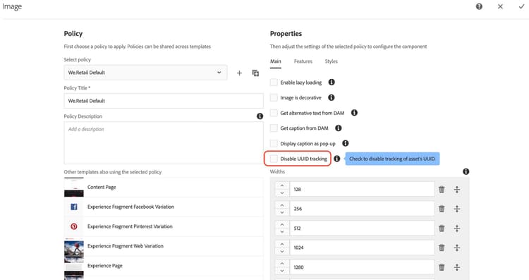 Disable UUID Tracking