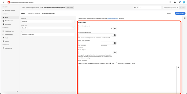 Configuration details for the Reddit Conversions API extension, including fields for Pixel ID and Conversion Access Token.