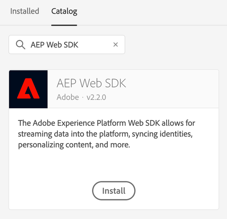 install-aep-web-sdk-extension