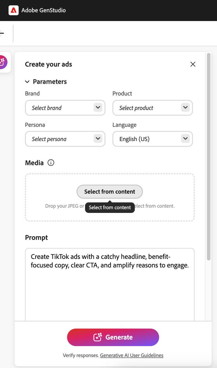 Tiktok Create canvas controls