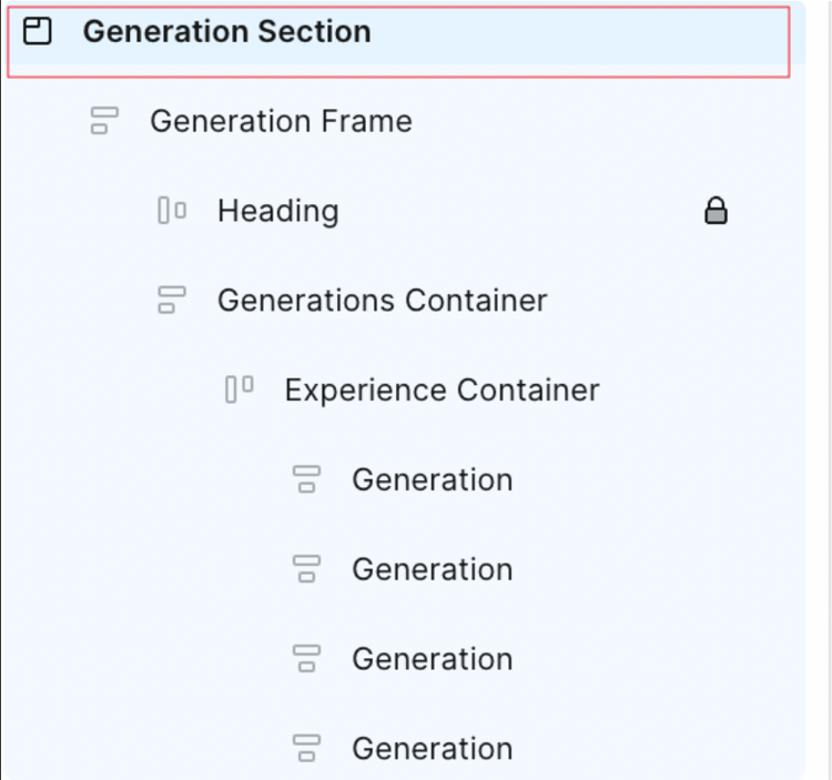 Generation section select