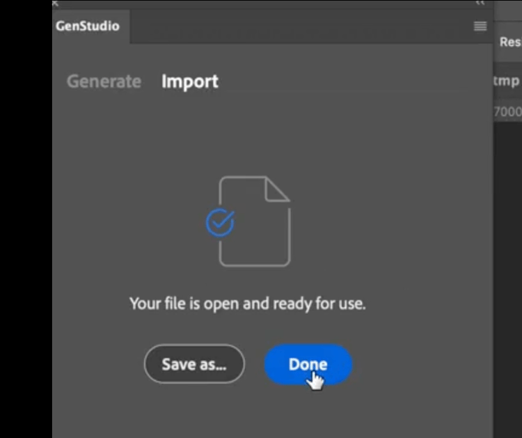 Done button dialog box