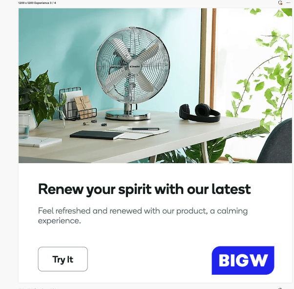 Image displayed in a display ad