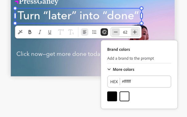 Manual text editing options