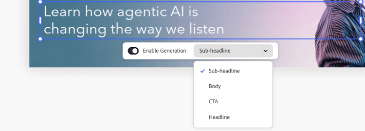 Manual tagging of a template element