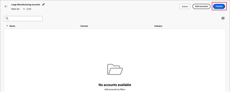 Click Publish at the top right