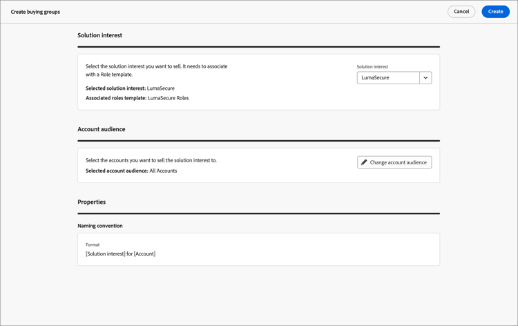 Click Create buying groups