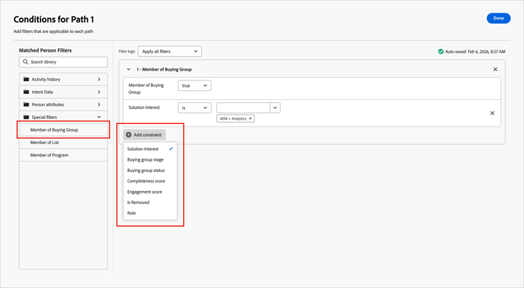 Split path node - conditions filter logic