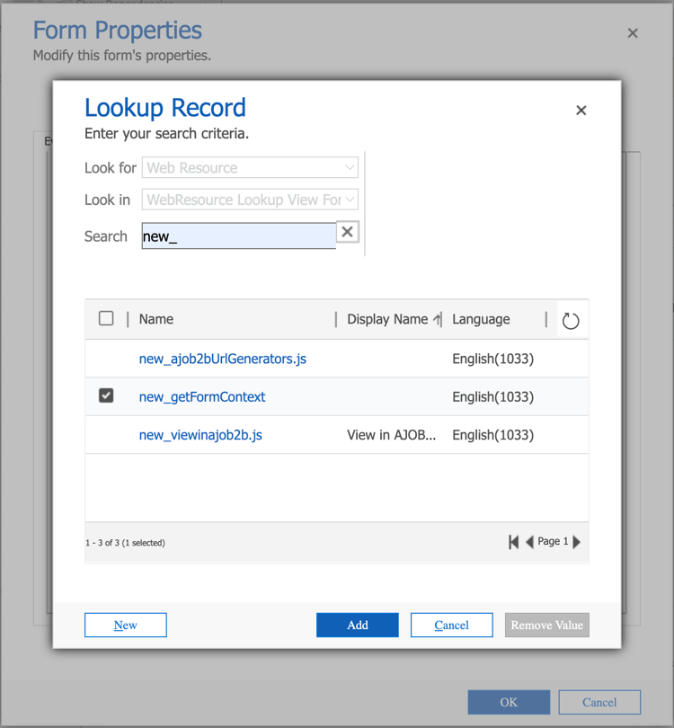 Add the web resource
