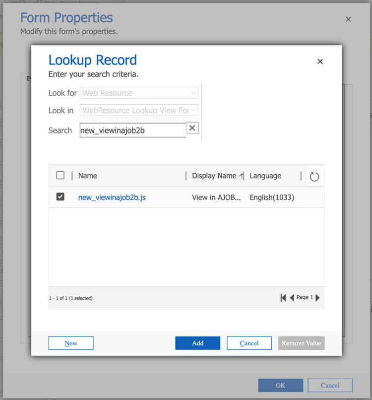 Add the web resource