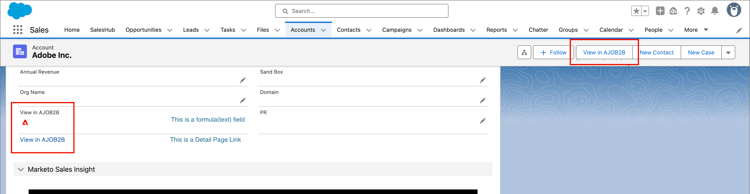 Custom links in Salesforce