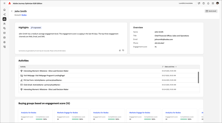 Person details page