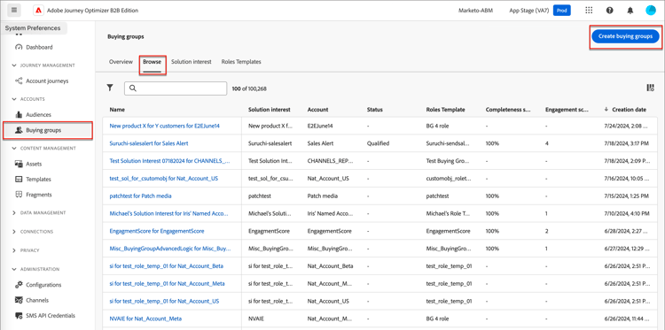 Click Create buying groups