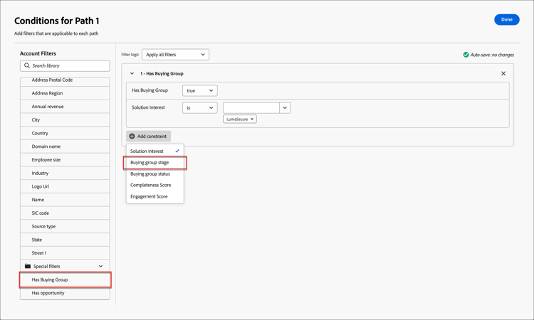 Split path node - conditions filter logic