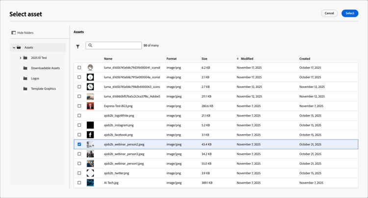 Select an image asset