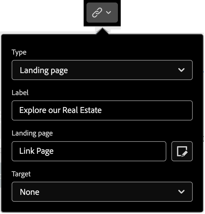 Insert link tool