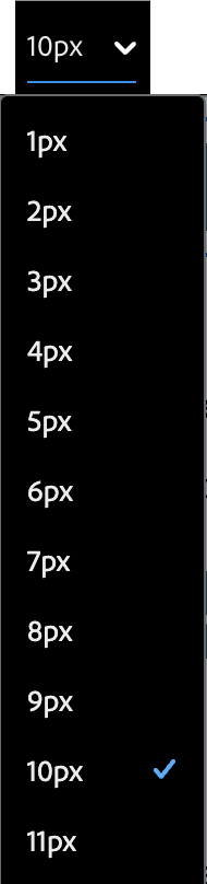 Font size tool