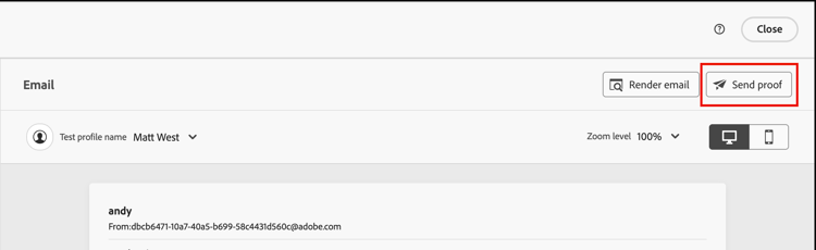 Click Send proof