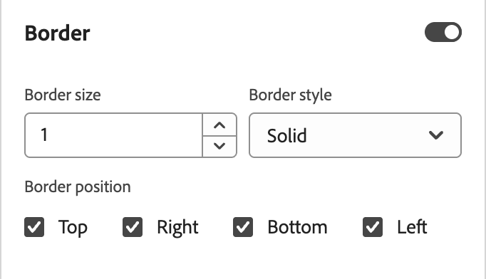Border styles