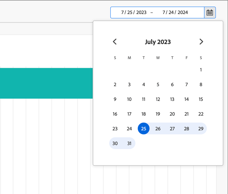 Filtering the buying group status data by date range