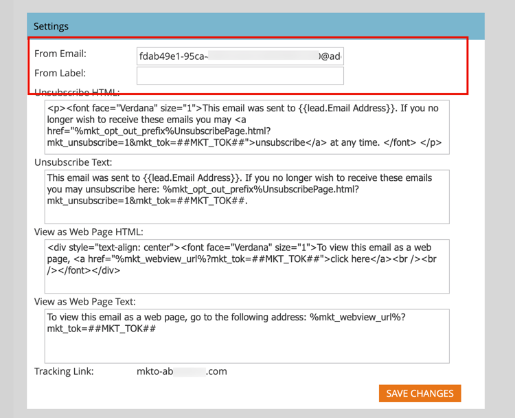 Email settings - From Email and From label default values