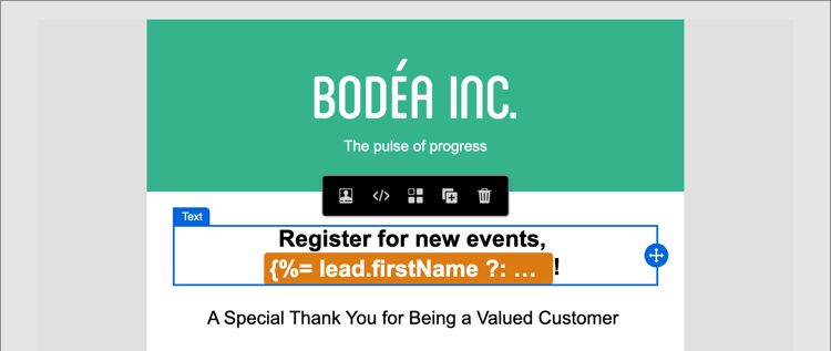 Select personalization script