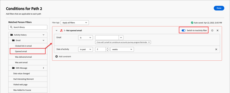 Split path by people condition for buying group membership