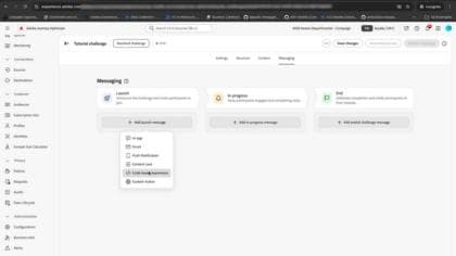 Set up lifecycle messaging for your challenge