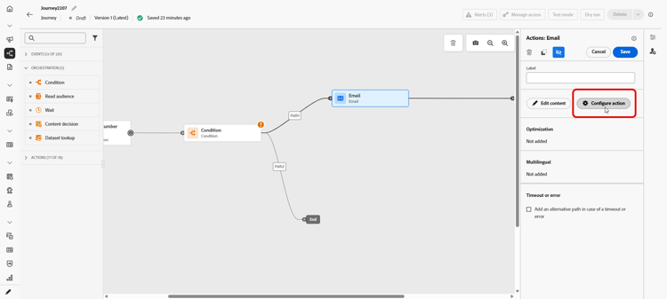 Send-Time Optimization toggle in email channel configuration