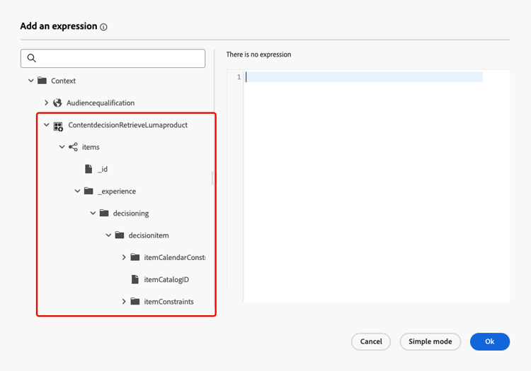 Add a condition and edit the expression