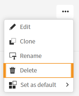 Delete certificate from the actions menu