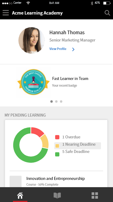 Learner App for mobiles and tablets | Adobe Learning Manager