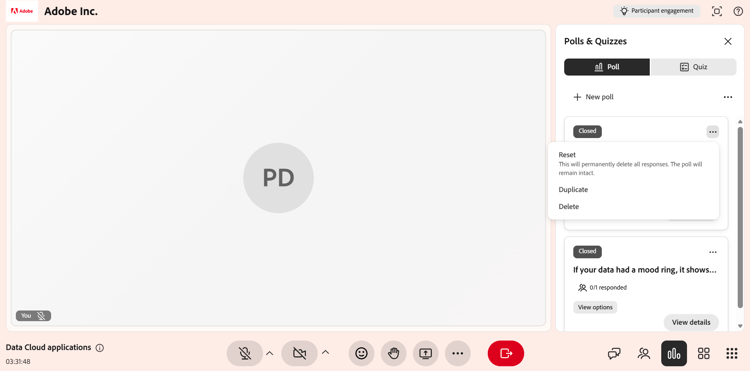 Manage Closed Poll