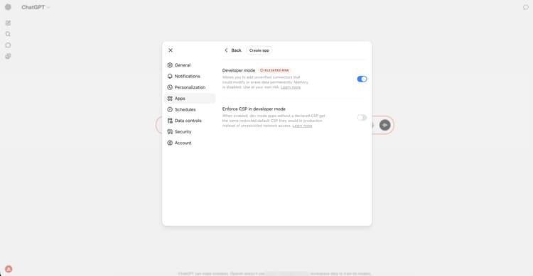ChatGPT — Developer mode enabled