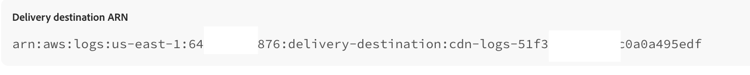 Delivery destination ARN