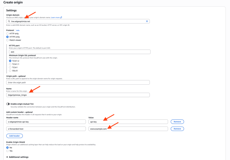 Cloudfront Origin Creation