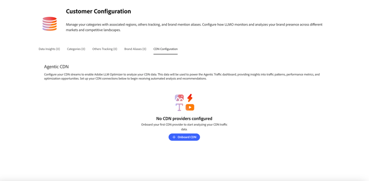 CDN Configuration tab