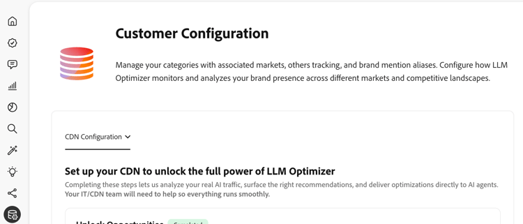 Navigate to Customer Configuration